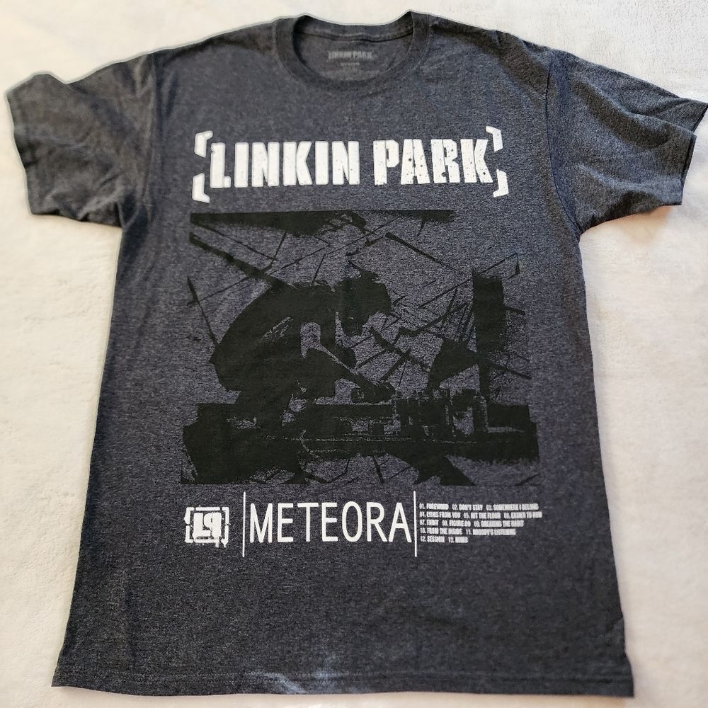 Linkin Park Heathered Gray Tshirt With Graphics Size Medium New Without Tags